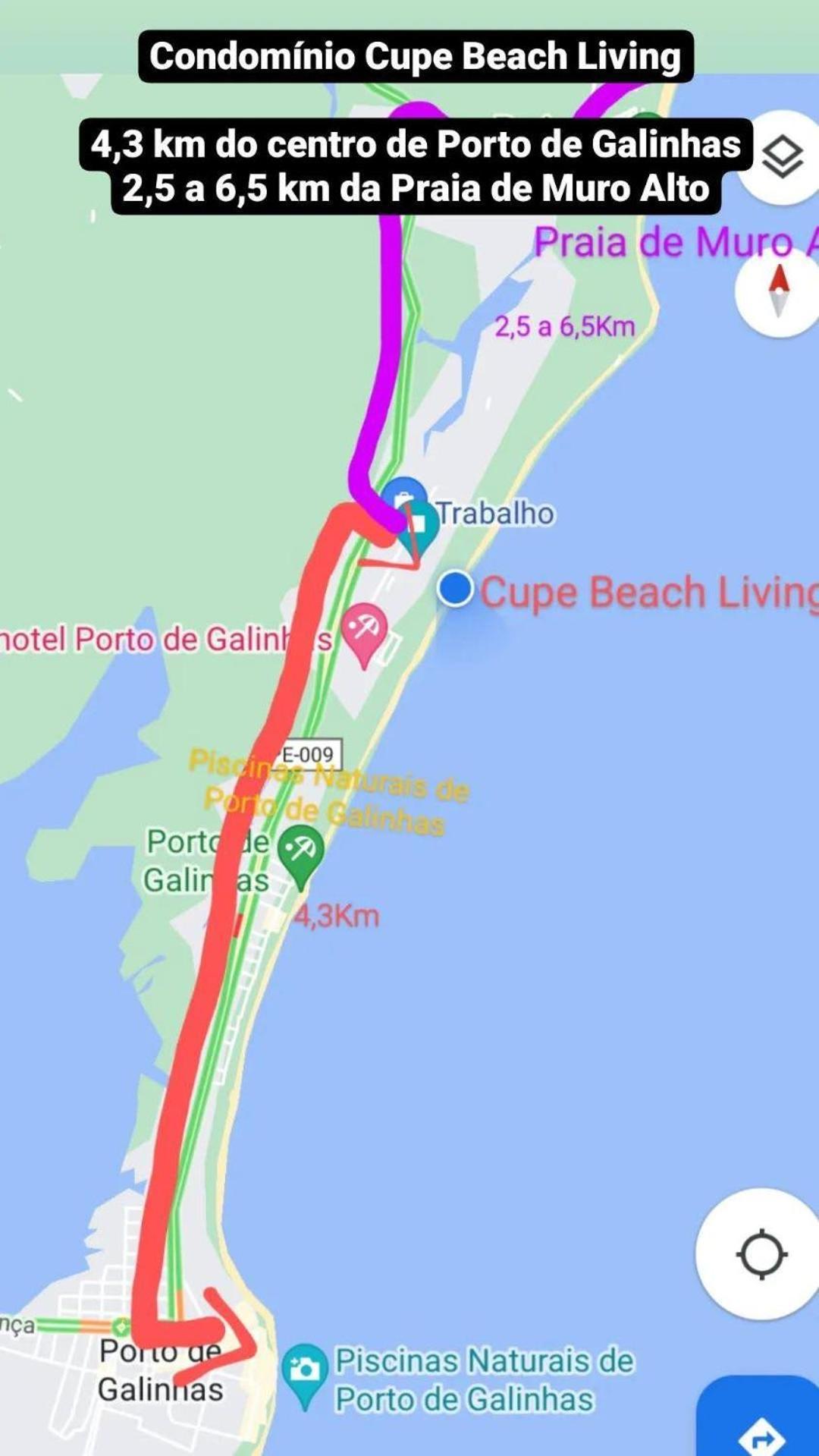 Luxuoso Flat 3 Quartos, Terreo, No Cupe Beach Living - Beira Mar De Pôrto das Galinhas Εξωτερικό φωτογραφία