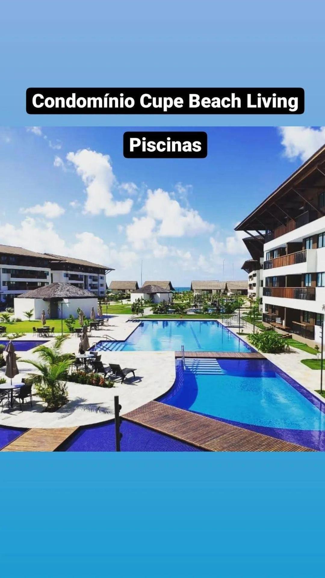 Luxuoso Flat 3 Quartos, Terreo, No Cupe Beach Living - Beira Mar De Pôrto das Galinhas Εξωτερικό φωτογραφία